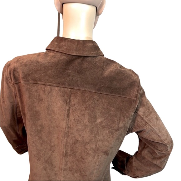 Coldwater Creek EUC Size L Brown Leather Suede Jacket Coat (0233) - Picture 3 of 9